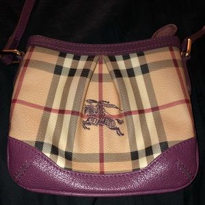 Burberry Hartham Mini Crossbody Bag Purple